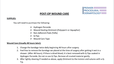 Post-Op Wound Care